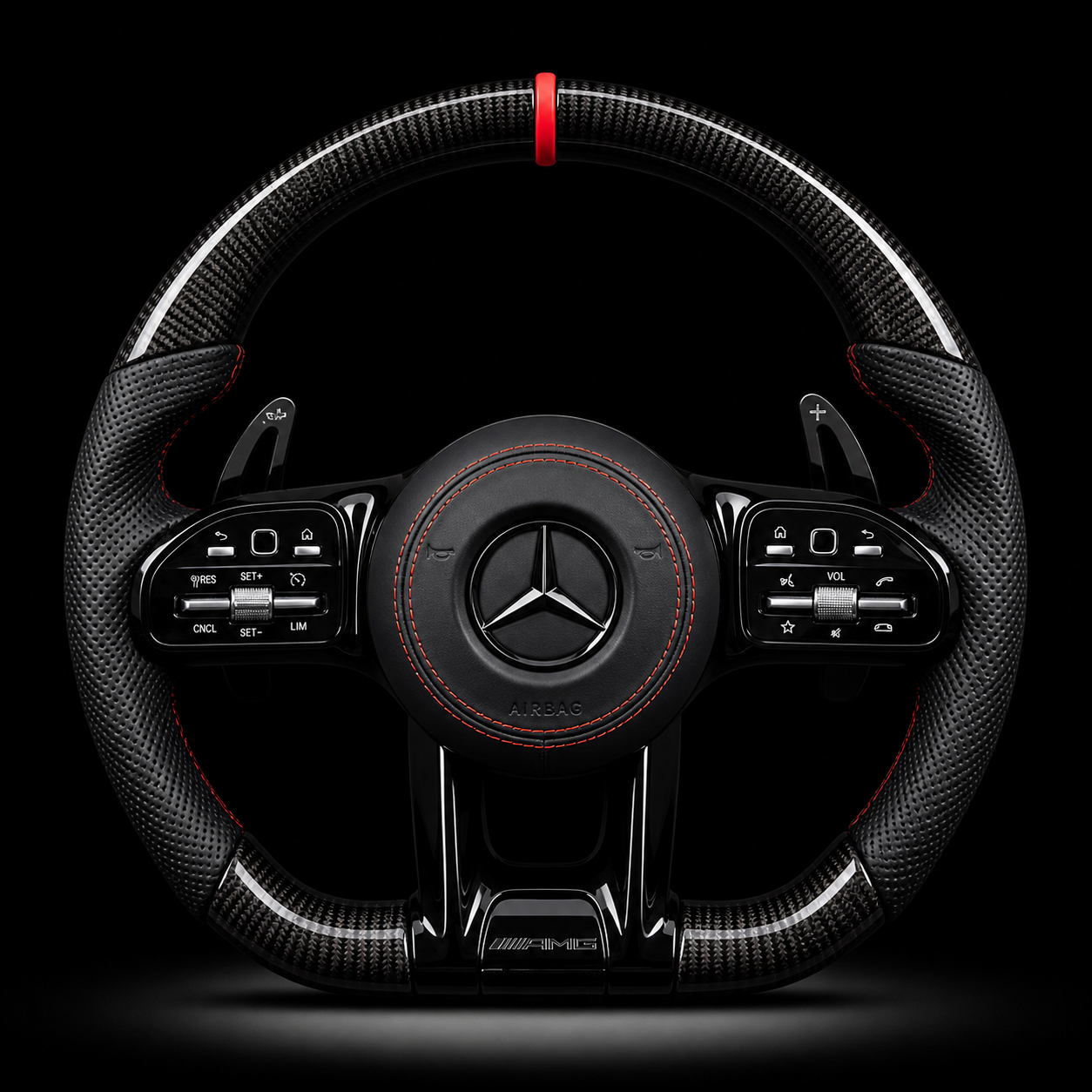 Volant AMG Carbone Rouge