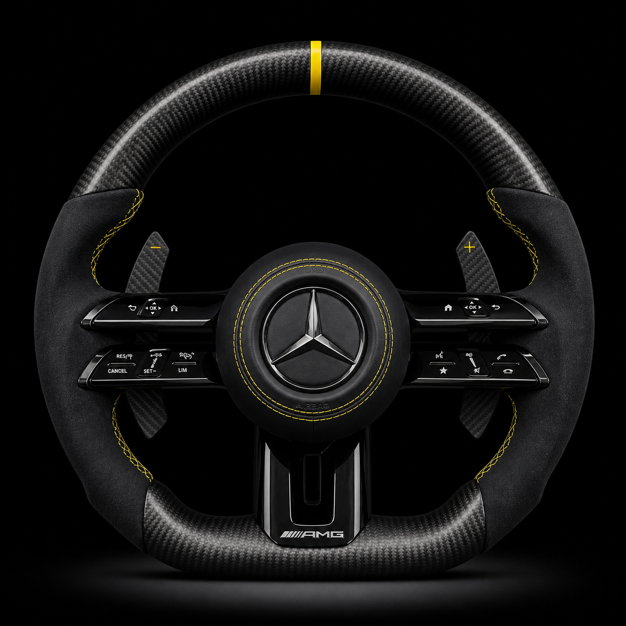 Volant AMG Carbone Jaune