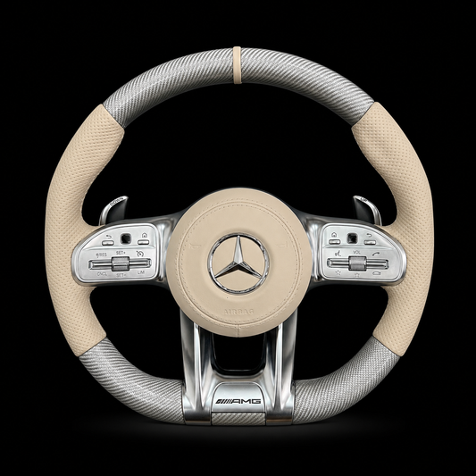 Volant Mercedes AMG Carbone Beige
