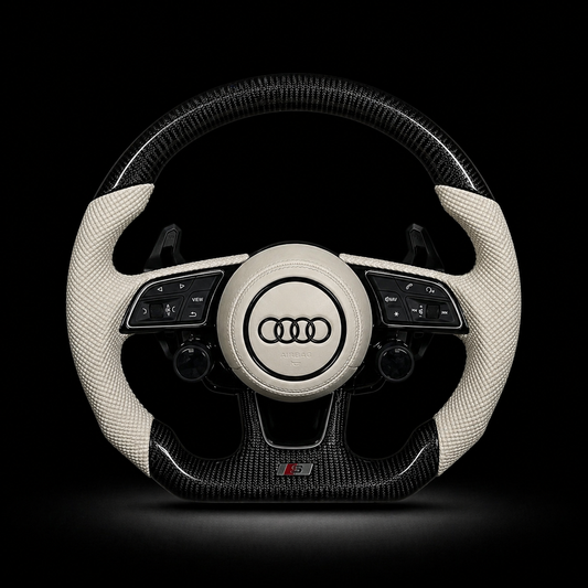Volant Audi RS carbone beige