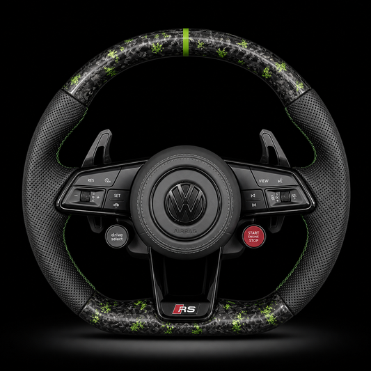 Volant Volkswagen RS Carbone Vert Performance