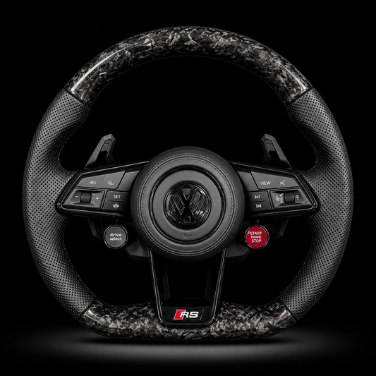 Volant Volkswagen RS Carbone Forgé Noir