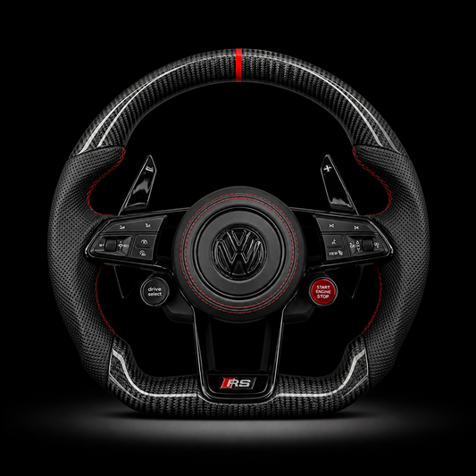 Volant Volkswagen RS Carbone Rouge